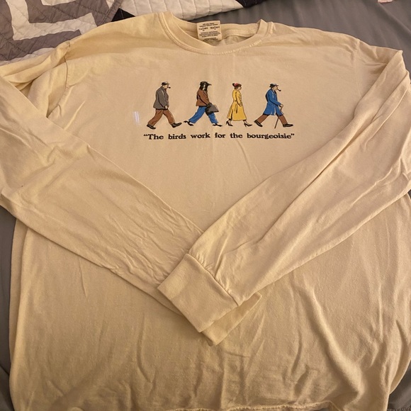 Comfort Colors Tops - birds aren’t real long sleeve shirt